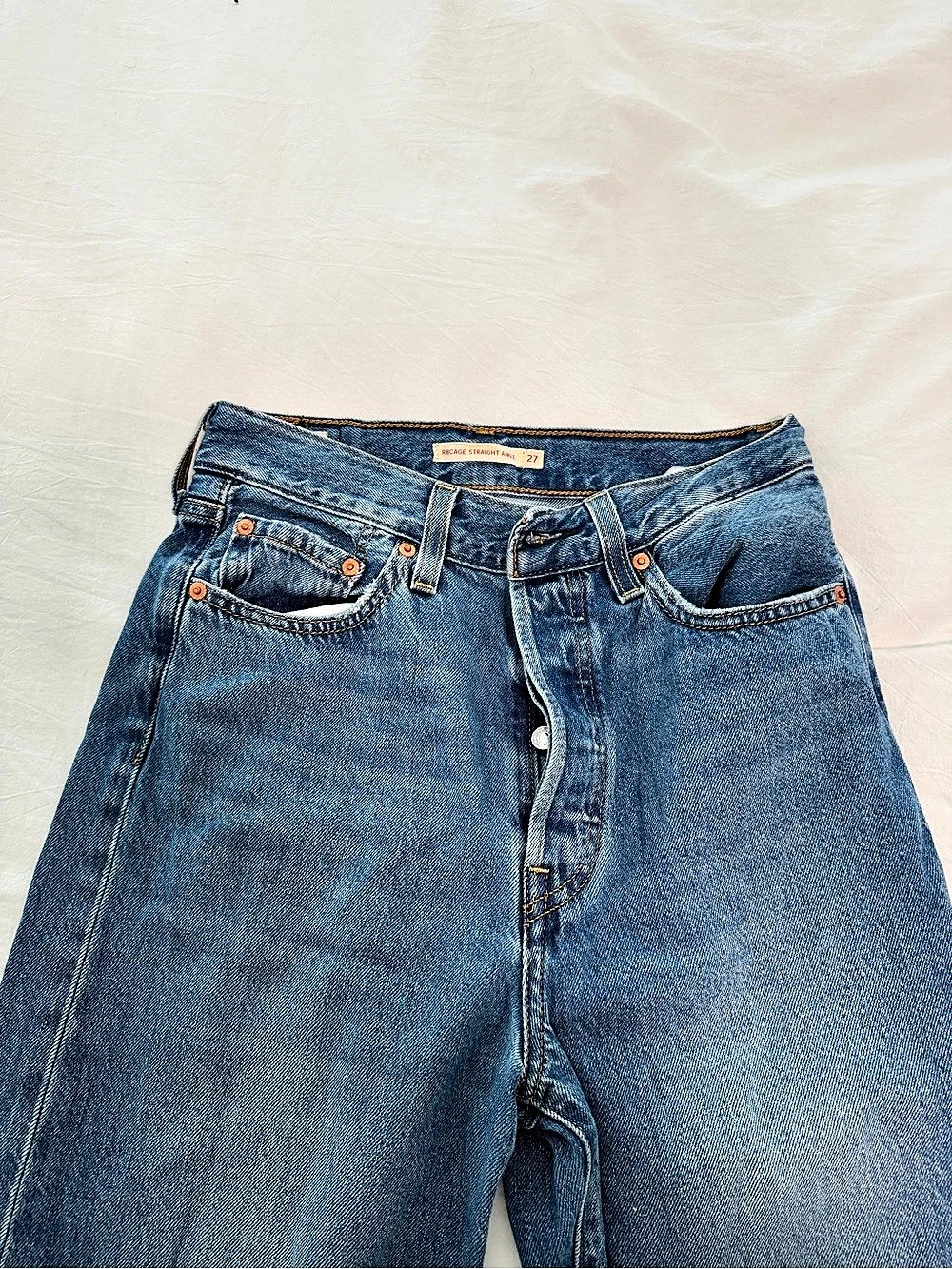 Levi's Ribcage Straight Ankle Jeans women’s  Straight Leg Blue Jeans